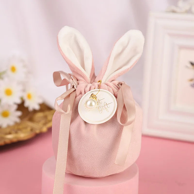 Cloth Easter Bags Cute Bunny Gift Packing Bags Wholesale Rabbit Chocolate Candy Bags Wedding Birthday Party Decoration 2025 New