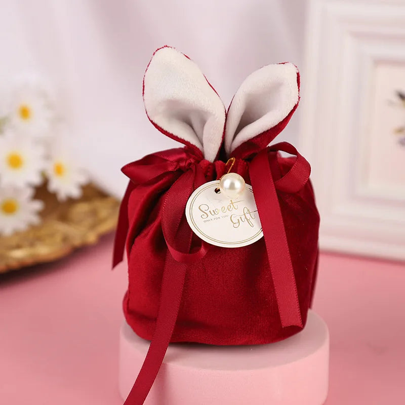 Cloth Easter Bags Cute Bunny Gift Packing Bags Wholesale Rabbit Chocolate Candy Bags Wedding Birthday Party Decoration 2025 New