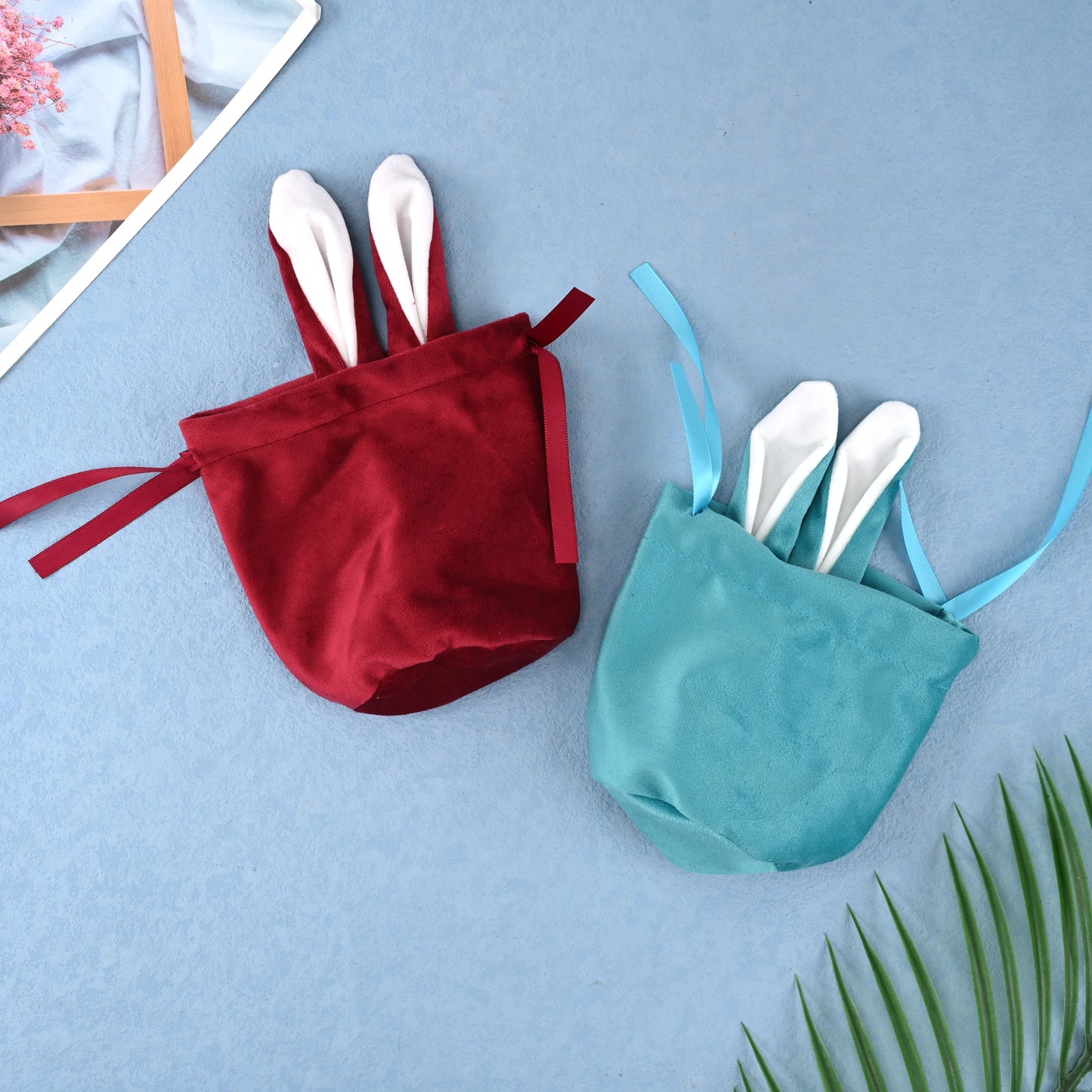 Easter Candy Bag Chocolate Bags Cloth Pouch Cute Bunny Gift Packing Bags Ears Design Birthday Wedding Party Jewelry Organizer