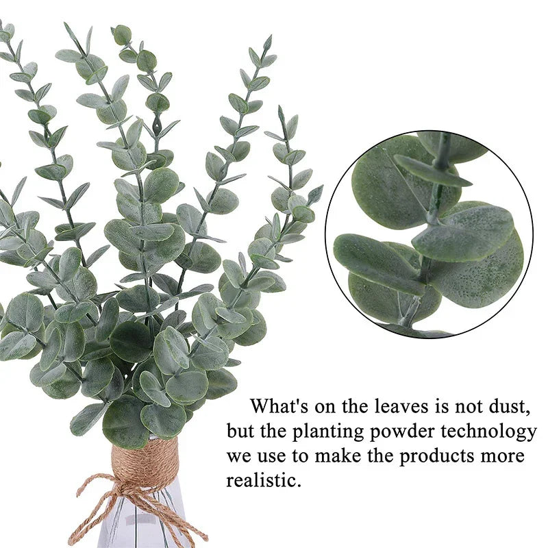 10pcs Artificial Eucalyptus Leaves