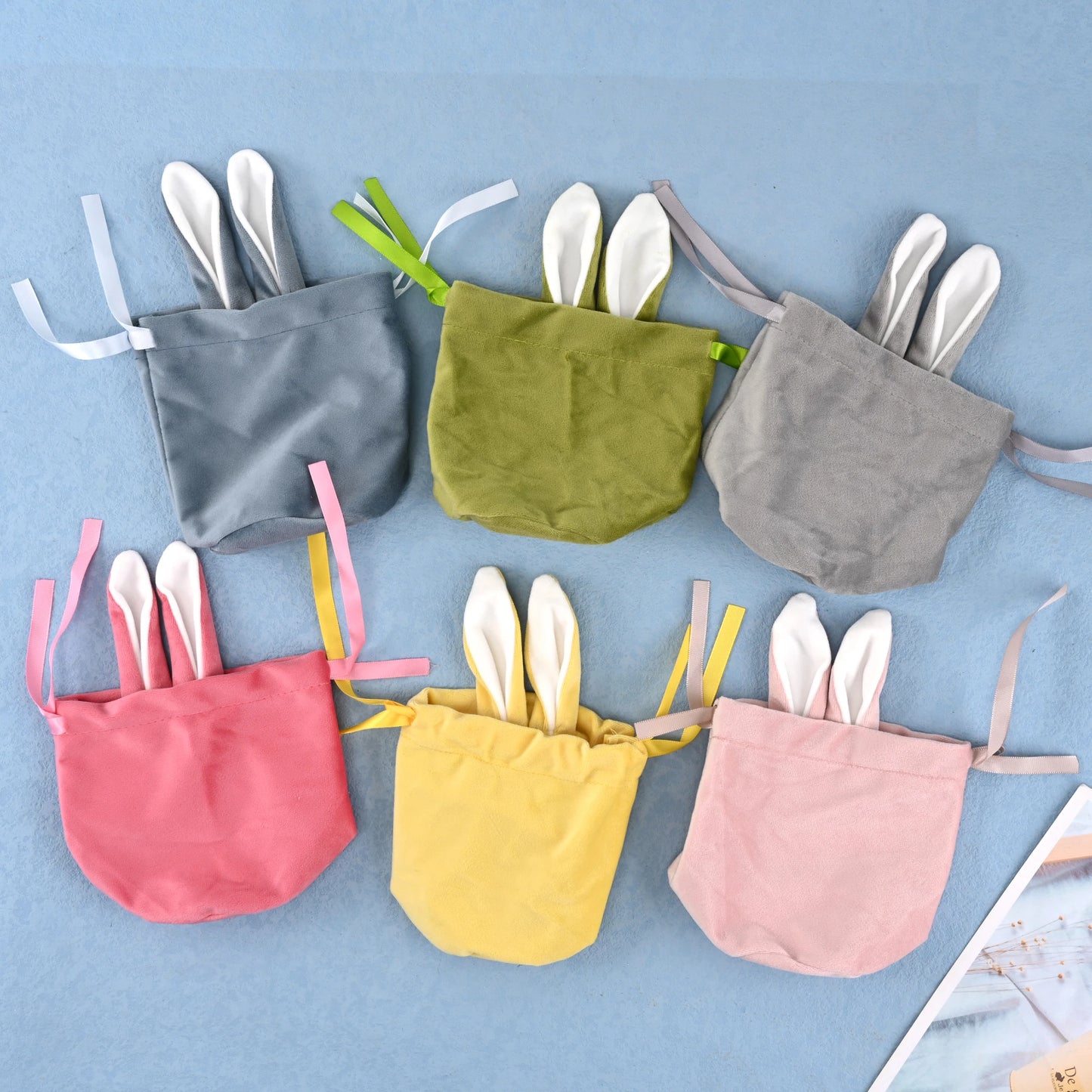 Easter Candy Bag Chocolate Bags Cloth Pouch Cute Bunny Gift Packing Bags Ears Design Birthday Wedding Party Jewelry Organizer