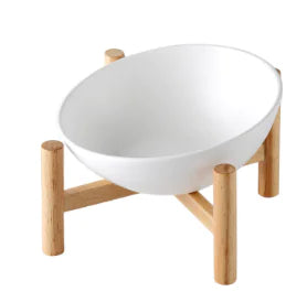 Elevated Ceramic Pet Bowl Set for Cats and Dogs