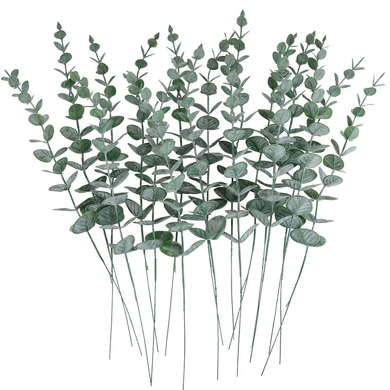 10pcs Artificial Eucalyptus Leaves