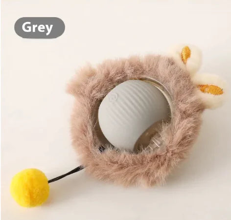 Auto-Rolling Feline Play Ball