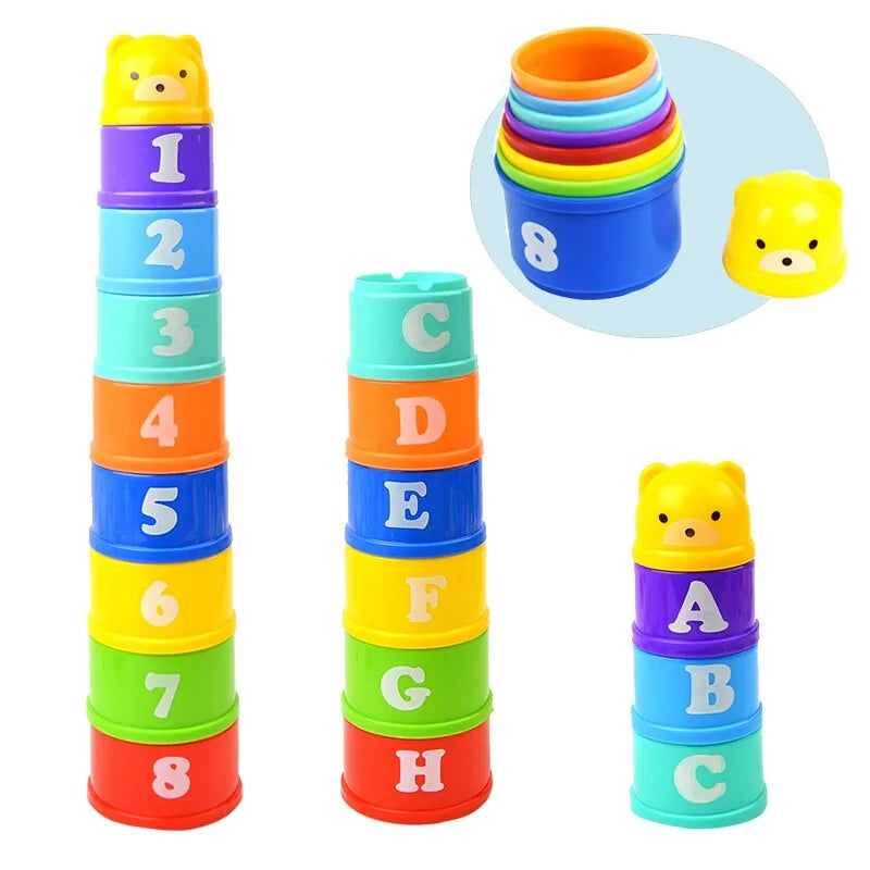 Figures Letters Stack Cup Tower